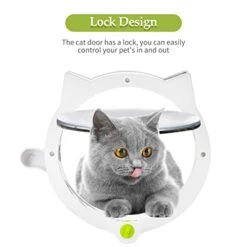 YALIYA Cat Door Locking Cat Door For Interior & Exterior Doors Interior Cat Flap For Pets Pet Doors For Cat Easy Installation -Greenies Pet Store 41PzBlsPGYL