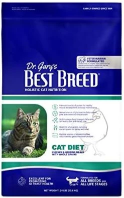 Best Breed Dr. Gary's Cat Diet Slow-Cooked In USA [Natural Dry Cat Food For All Ages] Dark Brown 12 Lbs. (New) -Greenies Pet Store 41QB3JieupL. AC