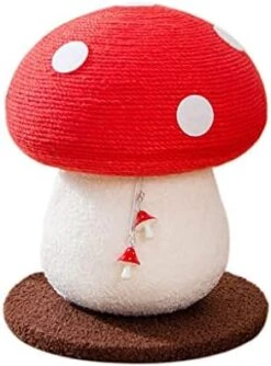 JYDQM Pet Cats Tree Toy With Ball Sisal Scratching Post For Kitten Climbing Bite Resistant Mushroom Cats Grinding Claw Post (Color : A, Size : M Code) -Greenies Pet Store 41RxubP8trL. AC 1