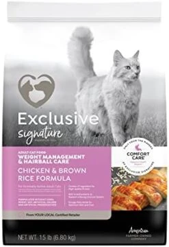 Exclusive | Signature Weight Management And Hairball Care Adult Chicken & Brown Rice Comfort Care | Cat Food | 5 Pound (5 Lb.) Bag -Greenies Pet Store 41StXWmveyL. AC