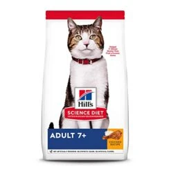 Hill's Science Diet Dry Cat Food, Adult 7+ For Senior Cats, Chicken Recipe, 7 Lb. Bag