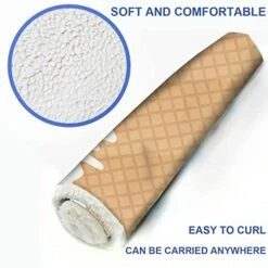 GENERIC Yellow Ultra Soft Thick Flannel Dog Cat Bed Mats Breakfast Food Cartoon Like Image Soft Warm Puppy Blanket Cover Dog Cat Fluffy Fur Blanket Sleep Fast Food Dessert 22" X 28" -Greenies Pet Store 41TvP7FFS2L