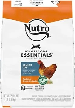 NUTRO WHOLESOME ESSENTIALS Natural Dry Cat Food, Adult Cat Chicken & Brown Rice Recipe Cat Kibble, 5 Lb. Bag -Greenies Pet Store 41U3y0Y9o8L. AC