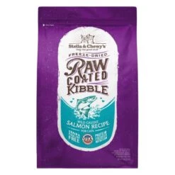 Stella & Chewy’s Raw Coated Premium Kibble Cat Food – Grain Free, Protein Rich Meals – Wild Caught Salmon Recipe – 5 Lb. Bag
