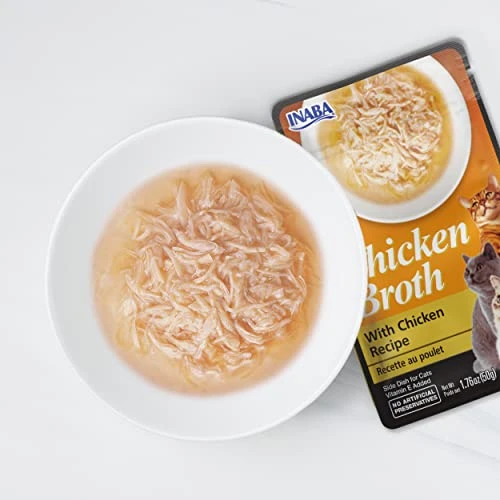 INABA Chicken Broth - Shredded Chicken And Seafood Flakes In Tasty Chicken Gravy - Side Dish Wet Treat For Cats - 4 Flavor Variety Pack (24 Pouches) 5 INABA Chicken Broth - Shredded Chicken And Seafood Flakes In Tasty Chicken Gravy - Side Dish Wet Treat For Cats - 4 Flavor Variety Pack (24 Pouches) - Image 3