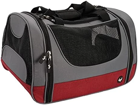 Dogit Explorer Soft Carrier Tote Bag, Small Dog Travel Carrier,Burgundy,Burgundy,77558 5 Dogit Explorer Soft Carrier Tote Bag, Small Dog Travel Carrier,Burgundy,Burgundy,77558 - Image 3