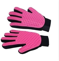 YangYan Cat Grooming Gloves Dog Hair Remover Gentle Deshedding Brush Comb Tool Pet Massage Mitt With Enhanced Long/Short Fur (Color : Red Pair, Size : One Size) -Greenies Pet Store 41VWo4ViM1L. AC