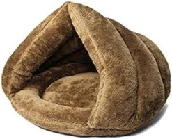 YangYan Soft Pet Bed Cats Dogs Bed House Winter Warm Sleeping Cats Nest Plush Puppy Cushion Mat Portable Pet Cat Supplies Bed For Cats (Color : Brown, Size : 50x40cm) -Greenies Pet Store 41WseLWz1VL. AC 1