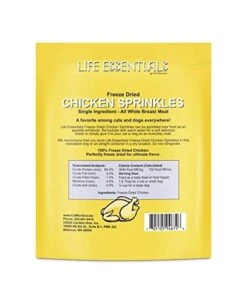 LIFE ESSENTIALS BY CAT-MAN-DOO All Natural Freeze Dried Chicken Crushed Sprinkles Powder For Dogs & Cats - No Fillers, Preservatives, Or Additives - No Grain Tasty Treat -Made In USA (4 Pack) -Greenies Pet Store 41XQrqQ426L
