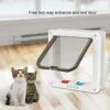 Cyrank Cat Door, 4 Way Locking Durable Cat Flap Door Interior Cat Door For Cat Litter Box Or Automatic Feeder 1 Cyrank Cat Door, 4 Way Locking Durable Cat Flap Door Interior Cat Door For Cat Litter Box Or Automatic Feeder -Greenies Pet Store 41XcyO5SWAL