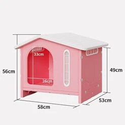 Outdoor Cat House Weatherproof, Outdoor Cat House, Cat Houses For Indoor Cats, Cat House With Door And Food Bowl ( Color : Pink ) -Greenies Pet Store 41XedhIaaeL