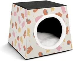 Indoor Cat House Cat Bed Cat Sofa Printed Cat Cube With Small Pillow For Kitty Small Dogs Food Chicken Glove 28 Indoor Cat House Cat Bed Cat Sofa Printed Cat Cube With Small Pillow For Kitty Small Dogs Food Chicken Glove -Greenies Pet Store 41XuT4G8rAL. AC