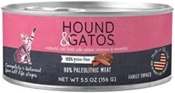 Hound & Gatos Wet Cat Food, 98% Salmon, Case Of 24, 5.5 Oz Cans -Greenies Pet Store 41YWQvm7mL. AC