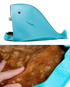 Cute Pet Bed Shark Shaped Cat Cave House Decorative Comfy Pet Nest Soft Small Animal Felt House -Greenies Pet Store 41YxTTpMzxL