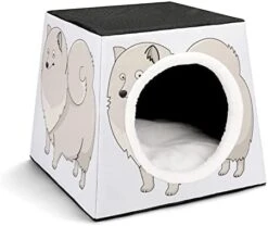 Printed Cat Cube Kitty House Indoor Cats Bed Cat Sofa Small Dogs Shelter Warm And Cozy Food Truck Illustration 24 Printed Cat Cube Kitty House Indoor Cats Bed Cat Sofa Small Dogs Shelter Warm And Cozy Food Truck Illustration -Greenies Pet Store 41Z60EsoENL. AC