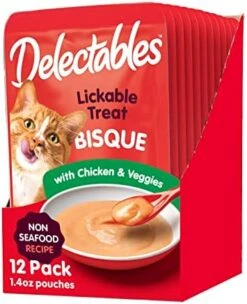 Delectables Bisque Non-Seafood Lickable Wet Cat Treats, Variety Pack, 12 Count (Pack Of 1) -Greenies Pet Store 41a1smm mRL. AC