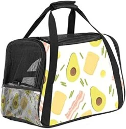 Pet Carrier Avocado Eggs Beef Vegetables Food Soft-Sided Pet Travel Carriers For Cats,Dogs Puppy Comfort Portable Foldable Pet Bag Airline Approved 26 Pet Carrier Avocado Eggs Beef Vegetables Food Soft-Sided Pet Travel Carriers For Cats,Dogs Puppy Comfort Portable Foldable Pet Bag Airline Approved -Greenies Pet Store 41a7CQPxPxS. AC