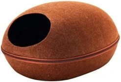 YangYan Pet Cat Bed Cave Sleeping House Nest Kennel Felt Cloth Zipper Pet Cat Basket Egg Shape Pet Bed Mat Cushion For Cats Small Dogs (Color : H, Size : 47x28x25cm) -Greenies Pet Store 41b49 e0ANL. AC