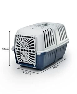 Lionto Plastic Transport Box For Dogs And Cats 48 X 31.5 X 33 Cm Dark Blue -Greenies Pet Store 41bnp7vG5YL