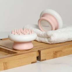 McLovin’s Multifunctional Pet Hair Brush | Soothing Cat Massager Brush | Gentle Dog Grooming Comb | Pet Shampoo Brush With Sharp Soft Silicone Bristles | Easy Mat Remover For Short/Long Hair (Pink) -Greenies Pet Store 41bwwwSwi4L