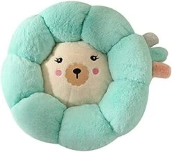 JENPECH Round Flower Shape Plush Cats Bed House Cats Mat Winter Warm Sleeping Cats Nests Soft Dog Basket Pet Cushion Portable Pet Supplies Grey L -Greenies Pet Store 41c4stHrt6L. AC
