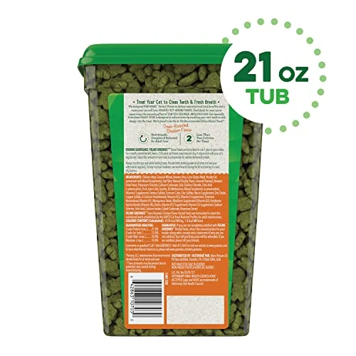 FELINE GREENIES Natural Dental Care Cat Treats Oven Roasted Chicken Flavor, 21 Oz. Tub 4 FELINE GREENIES Natural Dental Care Cat Treats Oven Roasted Chicken Flavor, 21 Oz. Tub - Image 2