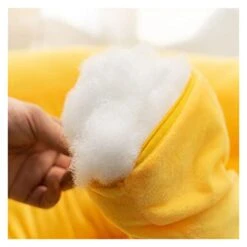 UNOVAP Pet Kennel Winter Warm Soft Banana Cat Bed House Comfortable Mat Portable Cat Litter Basket Supplies Bedding (Color : Yellow, Size : Medium) -Greenies Pet Store 41ctQ7o4mzL