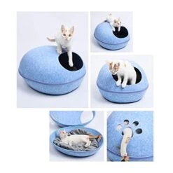YangYan Cat Bed Cave Sleeping Bag Zipper Cat Shape Felt Cloth Cat House Bed For Cats Basket Bags Animals Beds Nest Cushion Pet Supplies (Color : 50x 20cm) -Greenies Pet Store 41d9emSORtL