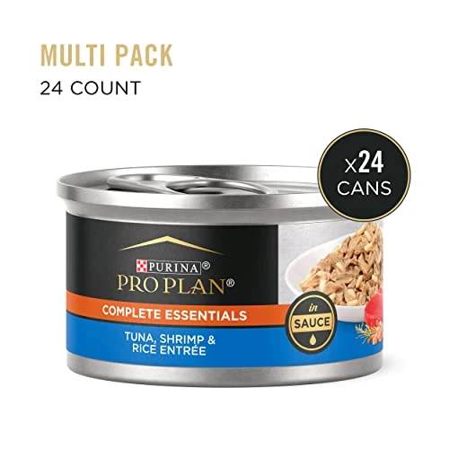 Purina Pro Plan Gravy, High Protein Wet Cat Food, COMPLETE ESSENTIALS Tuna, Shrimp & Rice Entree In Sauce - (24) 3 Oz. Pull-Top Cans 4 Purina Pro Plan Gravy, High Protein Wet Cat Food, COMPLETE ESSENTIALS Tuna, Shrimp & Rice Entree In Sauce - (24) 3 Oz. Pull-Top Cans - Image 2