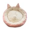 JENPECH Cute Cat Bed - Cat Ear Design - Non-Slip Bottom Comfortable Fabric Pet Sleeping Cushion For Cat - Comfortable Cat Bed For Indoor Cats -Greenies Pet Store 41dyB4BlWAL