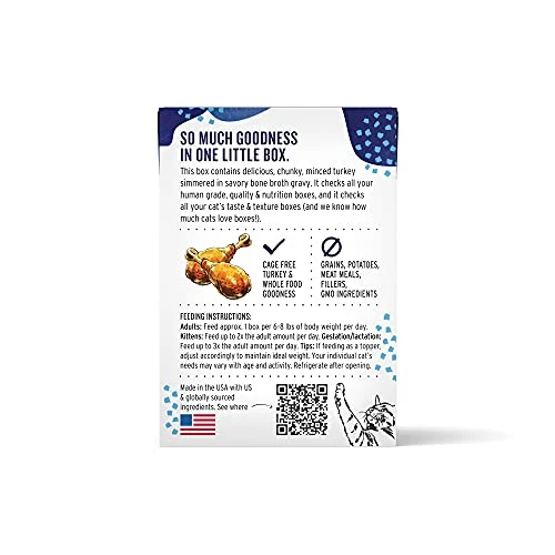 The Honest Kitchen Minced - Turkey In Bone Broth Gravy Wet Cat Food, 5.5 Oz (Pack Of 12) 4 The Honest Kitchen Minced - Turkey In Bone Broth Gravy Wet Cat Food, 5.5 Oz (Pack Of 12) - Image 2