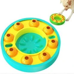 GENERIC Dog Cat Puzzle Toys, Cat Kitten Brain Toys Mentally Stimulation Toys Puzzle Feeder, Interactive Dog Cat Toys, Treat Dispenser Chew Toy Games, Dispensing Bowl Gifts For Puppy (Green And Yellow) -Greenies Pet Store 41fdvQS05CL. AC