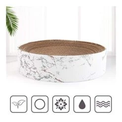 YangYan Cat Toy Large Bowl-Shaped Cat Bed Cat Sofa Customized Corrugated Paper Cat Scratch Board Pet Supplies (Color : A, Size : M) -Greenies Pet Store 41foyFkiucL