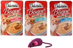 Delectables Bisque Lickable Wet Cat Treats For Adult & Senior Cats Bundle Of 3 Flavors And Toy Size:Pack Of 6 Flavor:Variety 7 Delectables Bisque Lickable Wet Cat Treats For Adult & Senior Cats Bundle Of 3 Flavors And Toy Size:Pack Of 6 Flavor:Variety -Greenies Pet Store 41fwXHjSW0L. AC