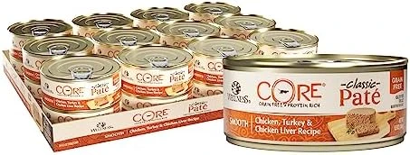Wellness CORE Grain-Free Wet Cat Food, Natural Canned Food For Cats, Made With Real Meat (Chicken, Turkey & Chicken Liver Pate, 3 Oz Cans, Pack Of 12) 14 Wellness CORE Grain-Free Wet Cat Food, Natural Canned Food For Cats, Made With Real Meat (Chicken, Turkey & Chicken Liver Pate, 3 Oz Cans, Pack Of 12) - Image 12