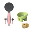 Sticky Brush 2.0 Cat Hair Brush Water Cleaning Brush Cat Cat Water Pet Wet Comb Pet Hair Cleaning Brush Pet Cat Grooming Brush (Cat Brush + Bowl For Pets) -Greenies Pet Store 41gBoVW5j9L