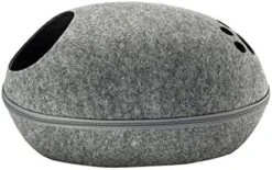 YangYan Pet Cat Bed Cave Sleeping House Nest Kennel Felt Cloth Zipper Pet Cat Basket Egg Shape Pet Bed Mat Cushion For Cats Small Dogs (Color : H, Size : 47x28x25cm) -Greenies Pet Store 41h0bGqapvL. AC