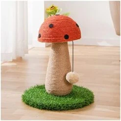 JYDQM Pet Cats Tree Toy With Ball Sisal Scratching Post For Kitten Climbing Bite Resistant Mushroom Cats Grinding Claw Post (Color : A, Size : M Code) -Greenies Pet Store 41i2xjwGgKL. AC