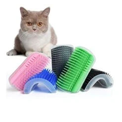 YangYan Pet Cat Self Groomer For Cat Grooming Tool Hair Removal Comb Dogs Cat Brush Hair Shedding Trimming Massage Device With Catnip (Color : Lake Blue, Size : 9x13cm) -Greenies Pet Store 41j2vh6NPvL