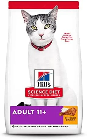 Hill's Science Diet Dry Cat Food, Adult 11+ For Senior Cats, Chicken Recipe, 3.5 Lb. Bag 9 Hill's Science Diet Dry Cat Food, Adult 11+ For Senior Cats, Chicken Recipe, 3.5 Lb. Bag - Image 7