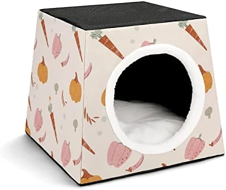 Indoor Cat House Cat Bed Cat Sofa Printed Cat Cube With Small Pillow For Kitty Small Dogs Food Chicken Glove 15 Indoor Cat House Cat Bed Cat Sofa Printed Cat Cube With Small Pillow For Kitty Small Dogs Food Chicken Glove - Image 13