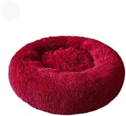 YangYan Soft Long Plush Cat Bed Round Plush Cat Bed House Round Pet Dog Bed For Small Dogs Cats Nest Winter Warm Sleeping Bed Puppy Mat (Color : A, Size : 40cm) -Greenies Pet Store 41kL6ptBtbL. AC