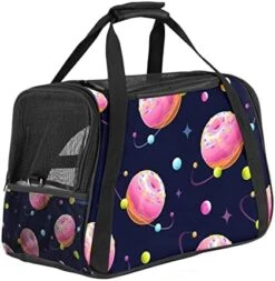 Pet Carrier Cartoon Donuts Food Plants Pattern Soft-Sided Pet Travel Carriers For Cats,Dogs Puppy Comfort Portable Foldable Pet Bag Airline Approved 24 Pet Carrier Cartoon Donuts Food Plants Pattern Soft-Sided Pet Travel Carriers For Cats,Dogs Puppy Comfort Portable Foldable Pet Bag Airline Approved -Greenies Pet Store 41kVaWb0DmL. AC