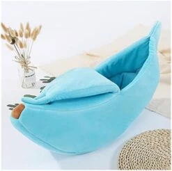 UNOVAP Pet Kennel Winter Warm Soft Banana Cat Bed House Comfortable Mat Portable Cat Litter Basket Supplies Bedding (Color : Yellow, Size : Medium) -Greenies Pet Store 41nduvdtjXL. AC 1