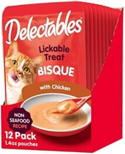 Delectables Bisque Non-Seafood Lickable Wet Cat Treats, Variety Pack, 12 Count (Pack Of 1) -Greenies Pet Store 41njXfoAYJL. AC