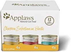 Applaws Natural Wet Cat Food, 16 Pack, Limited Ingredient Food For Cats, Chicken Selection Variety Pack In Broth, 2.47 Oz Cans -Greenies Pet Store 41nnc2jQSdL. AC