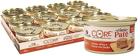 Wellness CORE Grain-Free Wet Cat Food, Natural Canned Food For Cats, Made With Real Meat (Chicken, Turkey & Chicken Liver Pate, 3 Oz Cans, Pack Of 12) 13 Wellness CORE Grain-Free Wet Cat Food, Natural Canned Food For Cats, Made With Real Meat (Chicken, Turkey & Chicken Liver Pate, 3 Oz Cans, Pack Of 12) - Image 11
