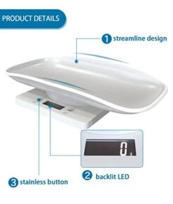 Digital Pet Scale, Cat Scale, Small Animal Weight Scale Portable Electronic LED Scales(Max. 22 Lbs), Multifunction Kitchen Scale For Weighing Puppy/Kitten/Hamster/Hedgehog/Tortoise/Food -Greenies Pet Store 41nqi11iSXL