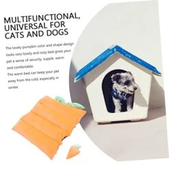 Balacoo Mat Warm Decorative Puppy Crate Soft Household Mattress Cave Pets Sleeping Pad Dogs Pumpkin Nest Mats House Thermal For Warming Creative Cushion Cat Bed Warmth Pet Small Home And -Greenies Pet Store 41nxT8zrQxL