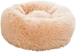 YangYan Super Soft Pet Bed Kennel Dog Round Cat Winter Warm Sleeping Bag Long Plush Puppy Cushion Mat Portable Cat Supplies 46/50/60cm (Color : White Brown, Size : 35cm) -Greenies Pet Store 41pBBxsTq0L. AC